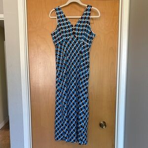 On 34th  Blue and Brown Maxi Dress sz 6 never worn